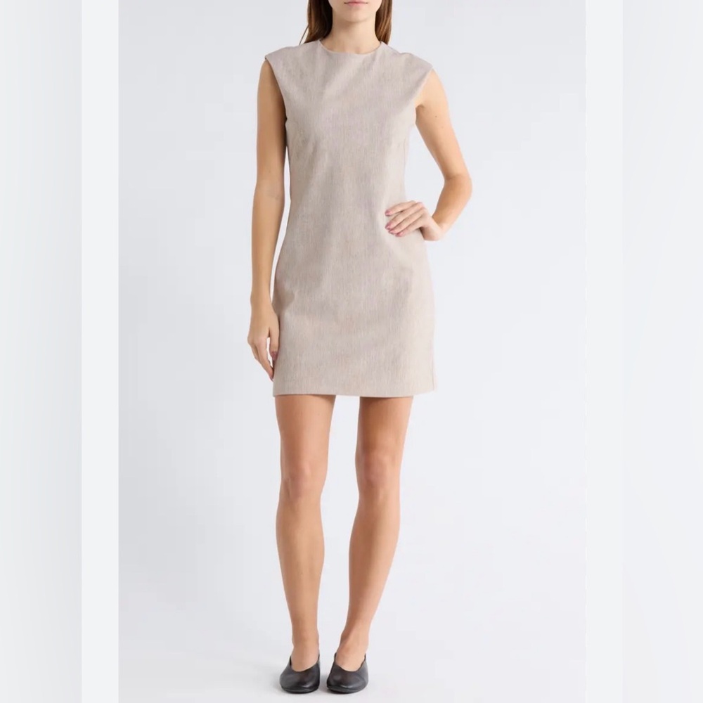 Cynthia Rowley Cotton Linen Above The Knee Beige Mini Dress Size 6